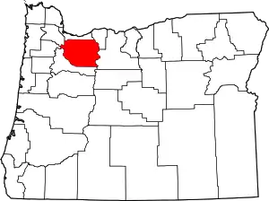 State map highlighting Clackamas County