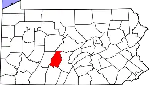 Map of Blair County, Pennsylvania