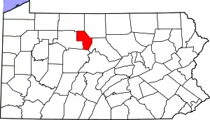 State map highlighting Cameron County