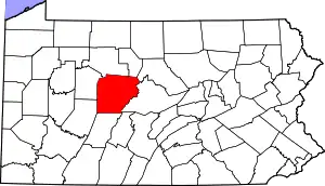 Location in the state of Pennsylvania