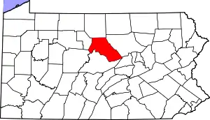 State map highlighting Clinton County