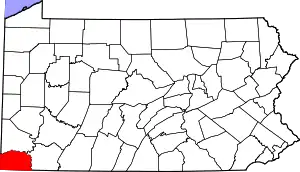 State map highlighting Greene County