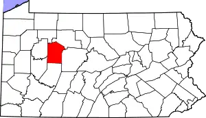 State map highlighting Jefferson County