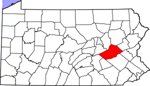 Location of Schuylkill County in Pennsylvania