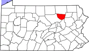 State map highlighting Sullivan County