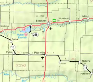 KDOT map of Rooks County (legend)