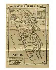 Zamorin of Calicut's empire in 1498