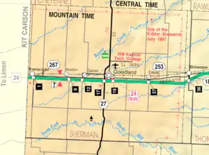 KDOT map of Sherman County (legend)