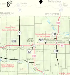 KDOT map of Smith County (legend)