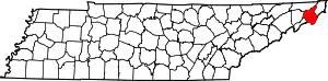 State map highlighting Carter County