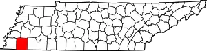 State map highlighting Fayette County