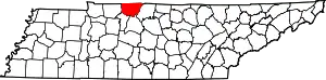 State map highlighting Robertson County