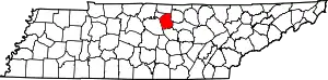 State map highlighting Smith County