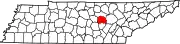 State map highlighting White County