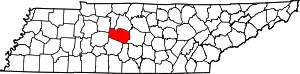 State map highlighting Williamson County