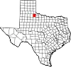 Map of Texas highlighting Cottle County