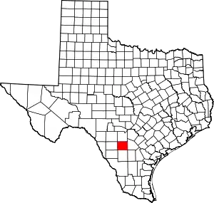 State map highlighting Frio County