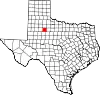 Map of Texas highlighting Kent County