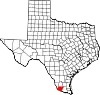 State map highlighting Starr County