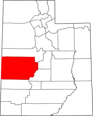 State map highlighting Millard County