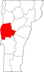 Addison County map