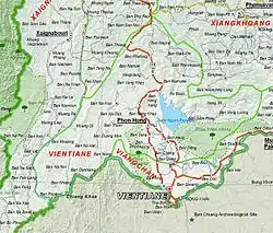 Map of Vientiane province