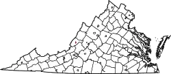 Location of Covington, Virginia