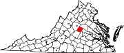 State map highlighting Fluvanna County