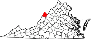 State map highlighting Highland County