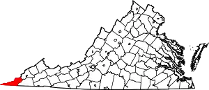 State map highlighting Lee County