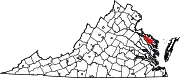 State map highlighting Richmond County