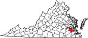 State map highlighting Surry County