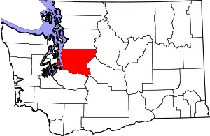 Map of Washington highlighting King County