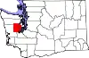 State map highlighting Mason County