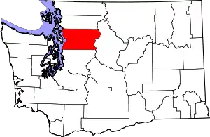 Map of Washington highlighting Snohomish County