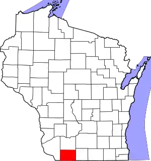 State map highlighting Lafayette County