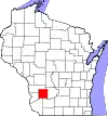 Map of Wisconsin highlighting Richland County