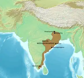 Map of the Maha-Megavahanas.