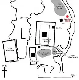 Map of a necropolis