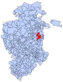 Municipal location of Belorado in Burgos province