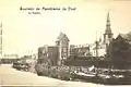 Marchienne-au-Pont in 1900 with the old church.