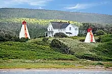 Range lights at Margaree Harbour, Nova Scotia.