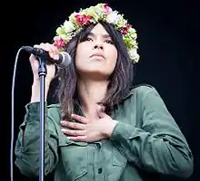 Maria Mena at stage during Stavernfestivalen in 2016