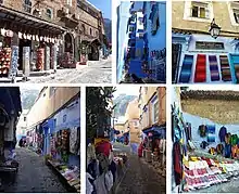 Illustrations of some artisanal products sold on the Medina quarters.