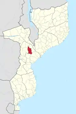 Maringué District on the map of Mozambique