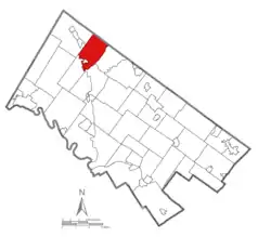 Location of Marlborough Township in Montgomery County