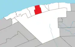 Location within La Haute-Gaspésie RCM.