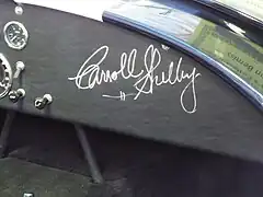 1965 Shelby Cobra dashboard autographed by Carroll Shelby