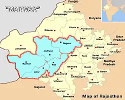 Marwar region is the areas near Jodhpur.