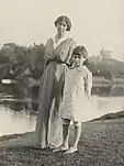 Photo of Mary MacCarthy with her son Michael in 1915. Taken by Lady Ottoline Morrell